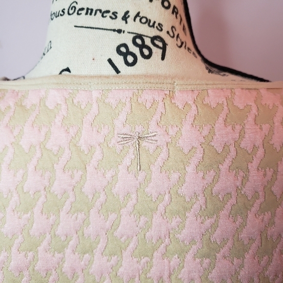 Tyler Boe Pink Houndstooth Dress - Picture 4 of 6